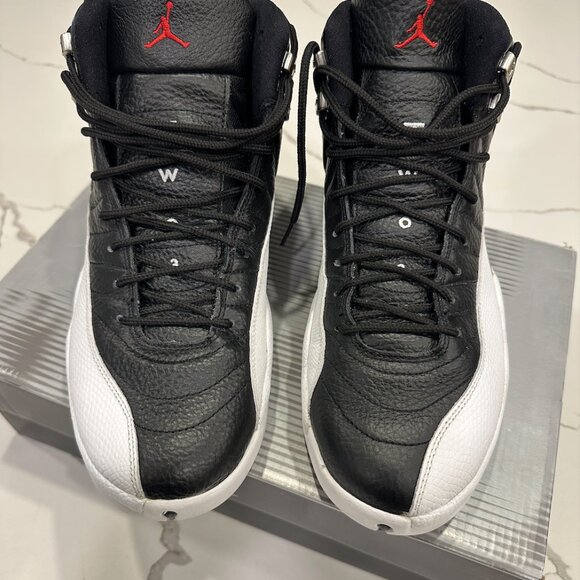 AIR JORDAN XII RETRO 12 (2004)  MENS 11 NEW  "Playoffs" Black/White - Picture 8 of 13